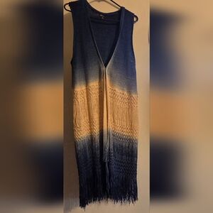 Lily Blue and Beige Ombre Sweater Vest